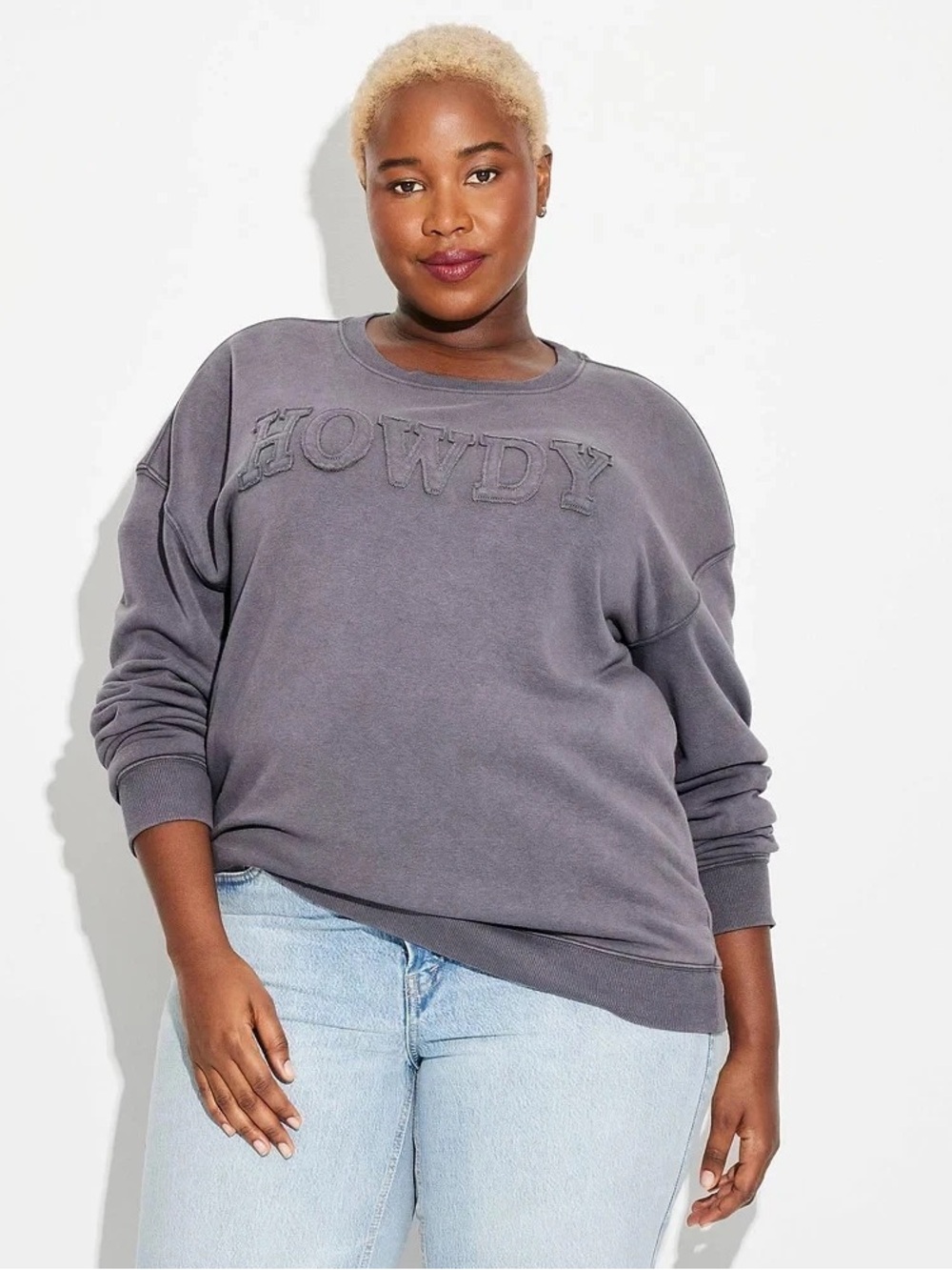 Zoe + Liv Grey Howdy Sweatshirt